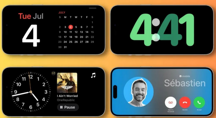 林周苹果手机维修分享iOS17横屏充电待机显示有什么好处 